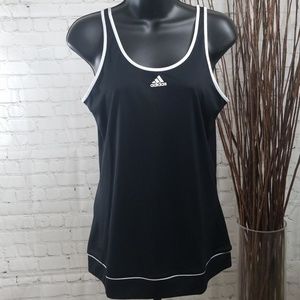 SOLD-Adidas Climalite Black/White Trim Tank Sz M